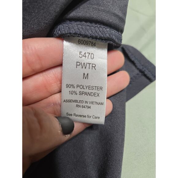 Medcouture m women's charcoal grey scrub top - Picture 6 of 9